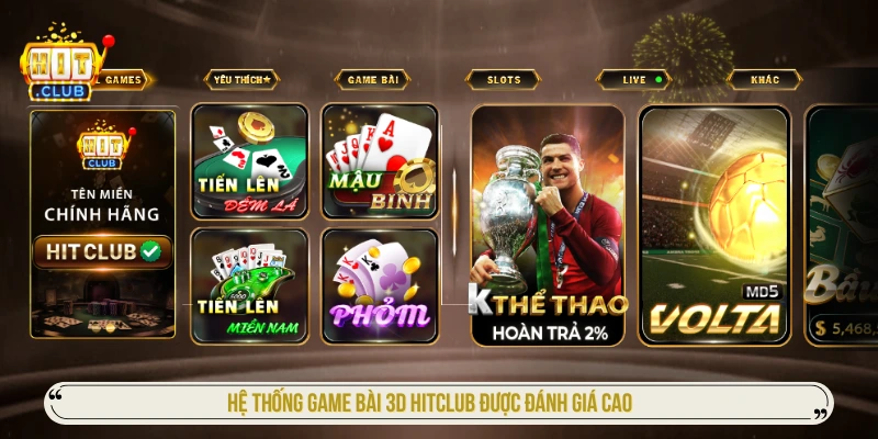 Hitclub Pro - Cổng Game Hit Club, Trang Chủ & Tải App Mới Nhất Hệ thống game bài 3D HITCLUB được đánh giá cao