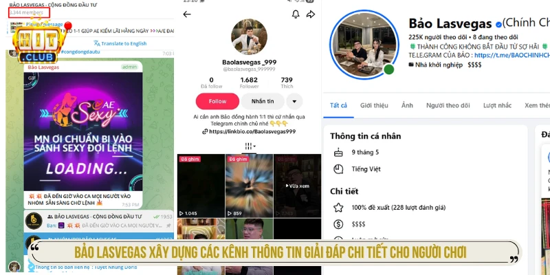 Bảo Lasvegas xây dựng các kênh thông tin giải đáp chi tiết cho người chơi